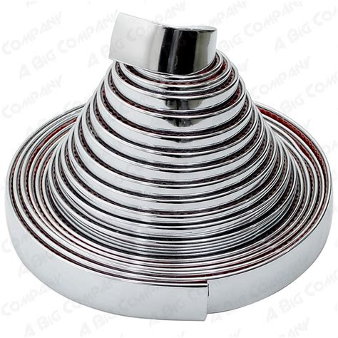 ft  mm universal chrome silver decoration moulding trim strip  rims ebay