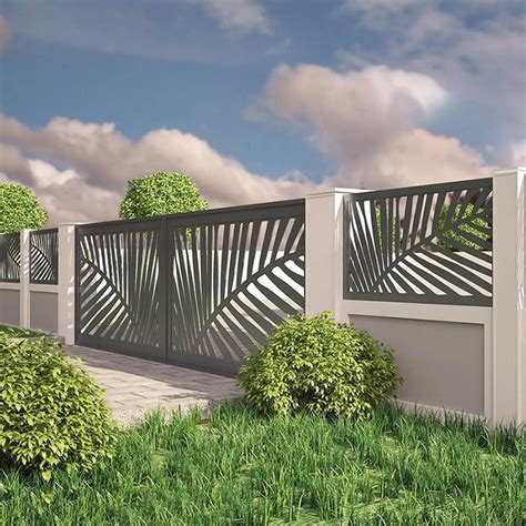 hs mg14 cheap modern home garden aluminium art fencing gate square tube