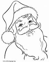 Santa Claus Coloring Christmas Pages Printable Happy Colouring Print Color Noel Face Detailed Snow Clip sketch template