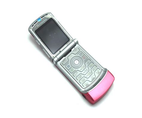 motorola  razr sim  unlocked mobile flip phone pink baxtros