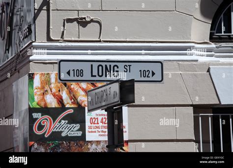 long street sign  cape town stock photo alamy