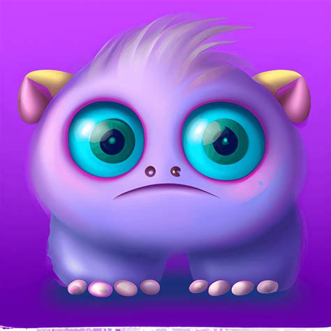 Cute Chubby Monster Graphic · Creative Fabrica