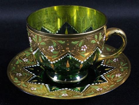 Moser Cup And Saucer Jan 01 2018 World Of Antiques Inc In Ca