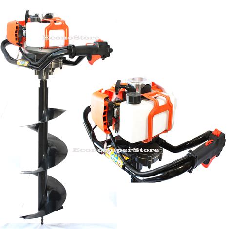 49cc 2 3hp gas powered earth post hole ice digger w 250mm x 30 earth auger bit econosuperstore