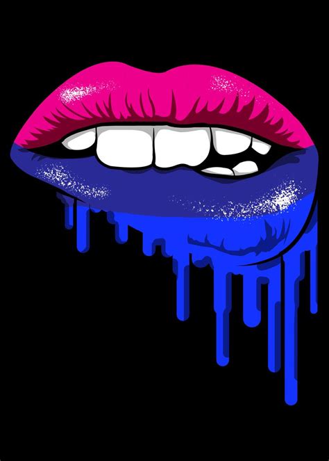 Bisexual Bi Lips Poster By Giovanni Poccatutte Displate