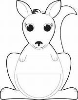 Kangaroo Joey Coloring Clipart Baby Craft Clip Printable Pouch Animals Template Teachers Kindergarten Pages Centers Zoo Australian Teaching Templates Learning sketch template