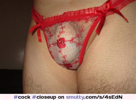 cock closeup crossdressing sissy gay bisexual panties