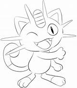 Meowth Lineart Gerbil Lilly sketch template