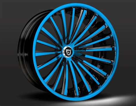 custom blue  black finish custom wheels cars car wheels custom cars rims  tires