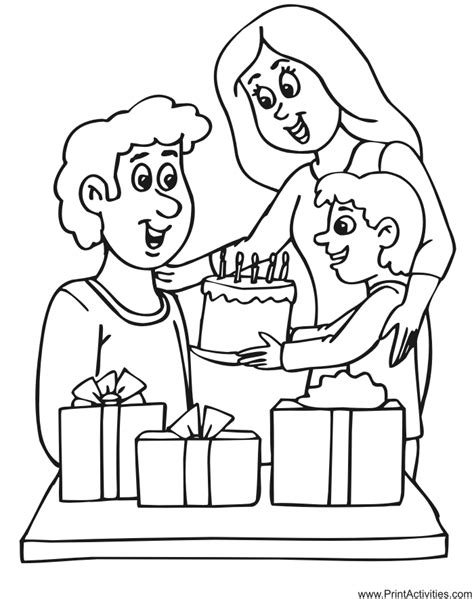 birthday coloring pages  dad coloring home