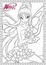Fairy Winx Coloring Pages Color Club Print Tynix Printable Stella Fantasy Beautiful sketch template