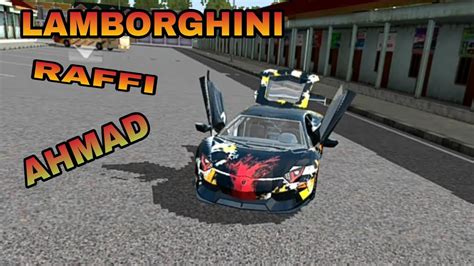 bussid mod lamborghini rafi ahmad gameplay youtube