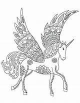 Unicorn Coloring Pages Adults Printable Getcolorings Print Kids sketch template