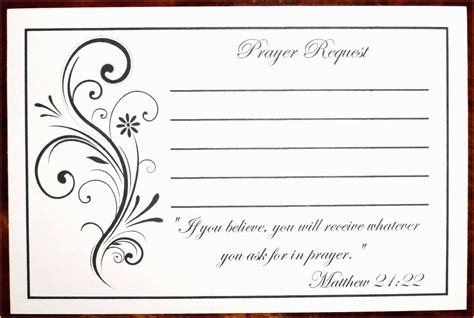 prayer request card templates  pack   prayer request cards