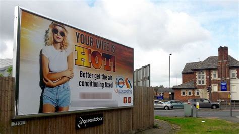 Banned Your Wife Is Hot Air Conditioning Ad Appears On Billboard