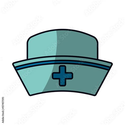 nurse hat isolated vector illustration icon graphic design stock vector