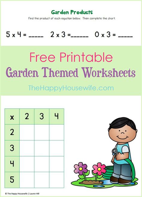 garden worksheets  printables  happy housewife home schooling