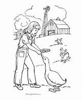 Coloring Farm Pages Girl Kids Printable Kid Farmer Sheets Colouring Color Fun Farming Books Raisingourkids Print Adult Animals Getdrawings These sketch template