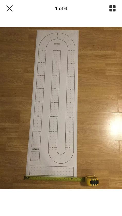 large cribbage board hole pattern paper template etsy large cribbage