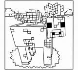 Minecraft Coloring Pages Kids Colouring Printable Characters Few Details Animals Entity Getdrawings sketch template