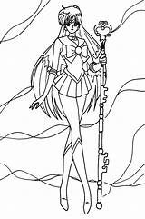 Coloring Sailor Pages Moon Pluto Kids sketch template