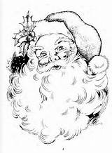 Coloring Pages Christmas Santa Vintage Adult Colouring Jolly Choose Board Clipart sketch template