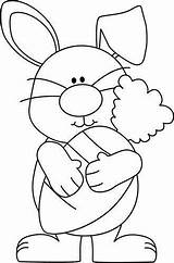 Bunny Easter Carrot Clipart Rabbit Clip Giant Coloring Pages Simple Colouring Mycutegraphics Sheets Outline Printable Cliparts Cute Bunnies Chick Holding sketch template