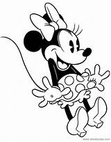 Minnie Coloring Pages Mouse Classic Disneyclips Surprised sketch template