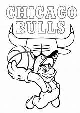 Bulls Nba Playing sketch template