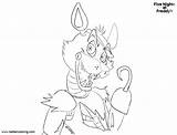 Foxy Pages Fnaf Naf Coloring Template sketch template