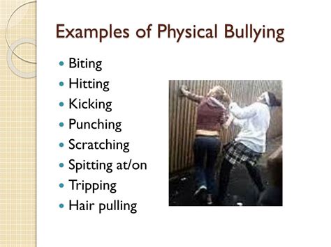 physical bullying examples bullying