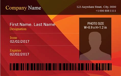 employee id badge template   ms excel templates