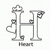 Coloring Alphabet Pages Letter Heart Printable Print Start Things Color Geography Comments Book Coloringhome sketch template