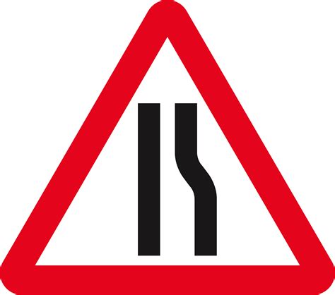 filesingapore road signs warning sign road narrows  rightpng