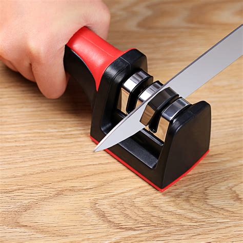 knife sharpener quick sharpener professional  stages sharpener knife grinder  slip silicone
