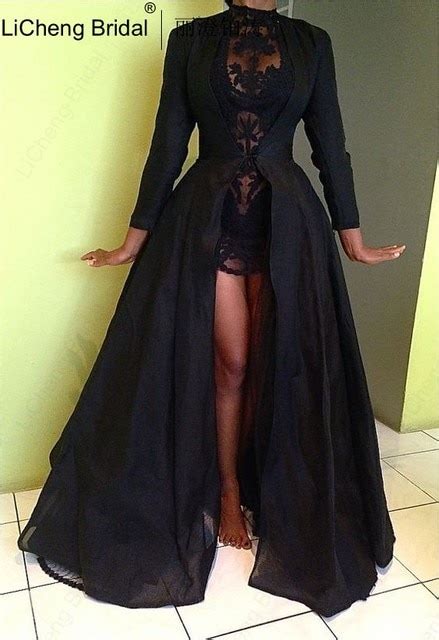 Buy Sexy Black Full Sleeve Prom Dress Long Sexy Lace