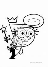 Coloring Pages Fairly Cartoon Oddparents Wanda Odd Parents Printable Cosmo Color Character Kids Fairy Print Nickelodeon Tv Series Sheets Characters sketch template