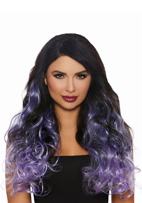 Long Curly Lavender Ombre Women S Hair Extensions