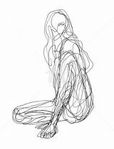 Line Drawing Woman Women Abstract Ink Expressionism Paper Artwork Pen Getdrawings Artist sketch template