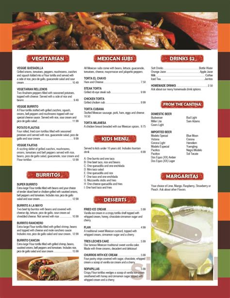 tacos tijuana home style mexican cuisine menu  edgewood maryland