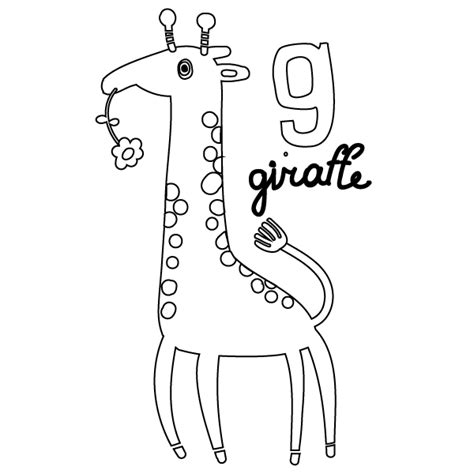 giraffe coloring page babadoodle