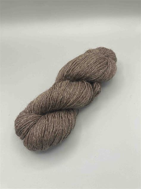 brown wool suri alpaca fingering yarn 4oz 2ply river cottage farm