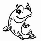 Bass Coloring Pages Getdrawings Largemouth Fish Smiling sketch template