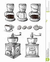 Inzameling Koffie Geplaatst Getrokken sketch template