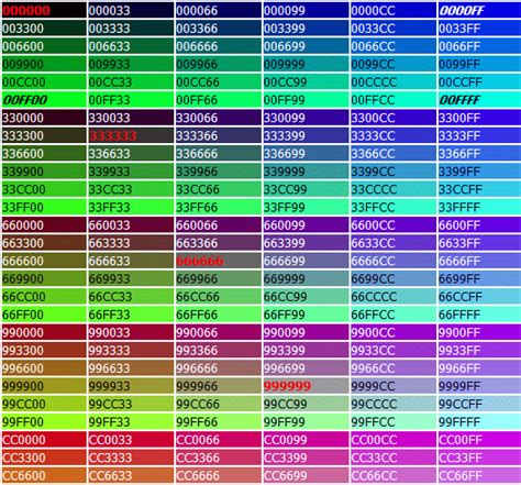 web colors