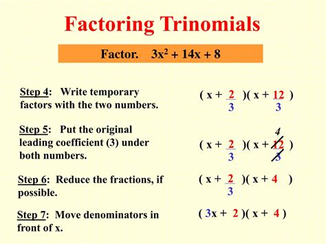 factoring trinomials   powerpoint