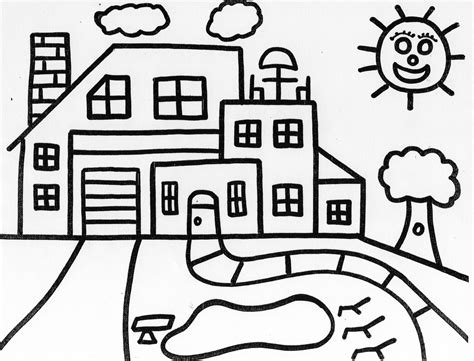 house coloring pages  getdrawings