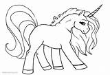 Unicorn Coloring Pages Line Printable Kids Sketch Adults Template sketch template