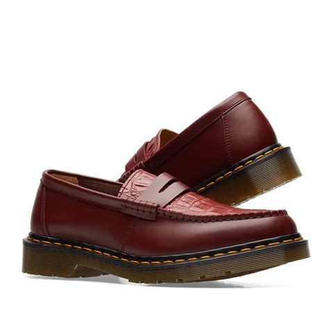 dr martens  stussy penton loafer cherry red  europe