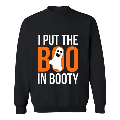 Men S Long Sleeved 3d I Put The Boo In Booty Christmas Personality